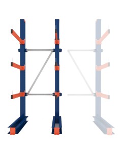 KRAGARMREGAL EINSEITIG GRUNDELEMENT 3m hoch - 80cm armtiefe - 1.1m breit