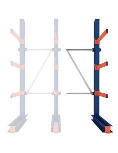KRAGARMREGAL EINSEITIG ANBAUELEMENT 3m hoch - 80cm armtiefe - 1.1m breit