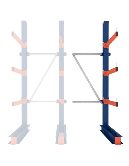 KRAGARMREGAL EINSEITIG ANBAUELEMENT 3m hoch - 80cm armtiefe - 1.1m breit