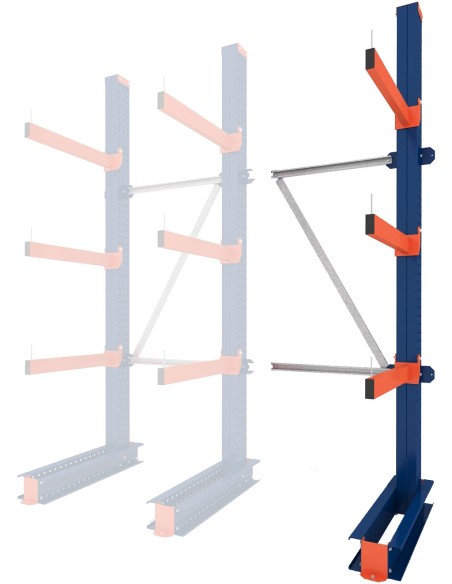 KRAGARMREGAL EINSEITIG ANBAUELEMENT 3m hoch - 80cm armtiefe - 1.1m breit