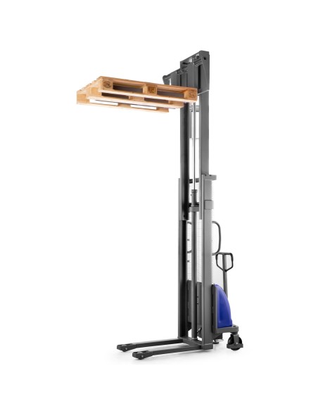 Halbelektrischer Hochhubwagen FLEX-E mit verstellbaren Gabeln