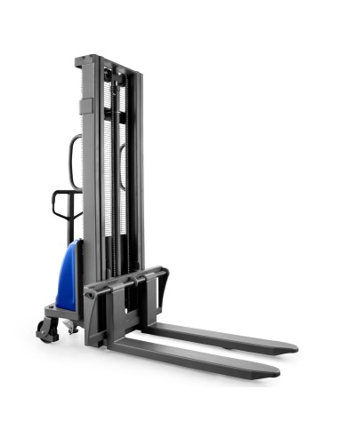 Halbelektrischer Hochhubwagen FLEX-E mit verstellbaren Gabeln