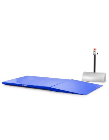 Flacher Scherenhubtisch TABLE-LOW mit Auffahrrampe