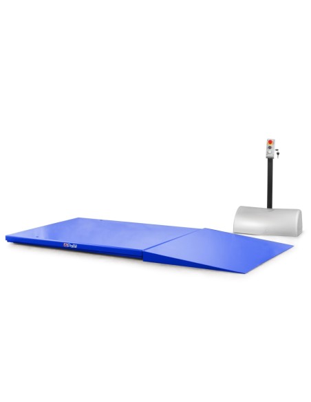 Flacher Scherenhubtisch TABLE-LOW mit Auffahrrampe