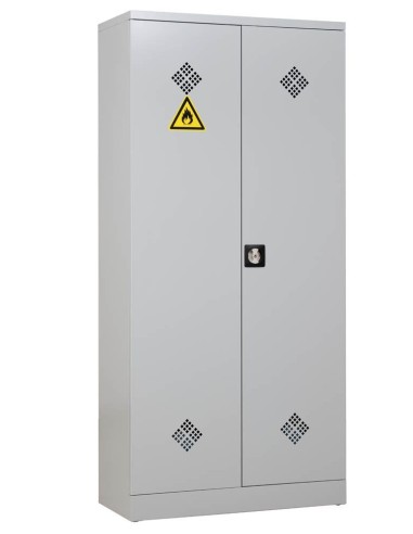 Wolfstahl Chemikalienschrank Gefahrstoffschrank Stahl Fachböden mit Lochblechabdeckung 92 x 42 x 195 cm