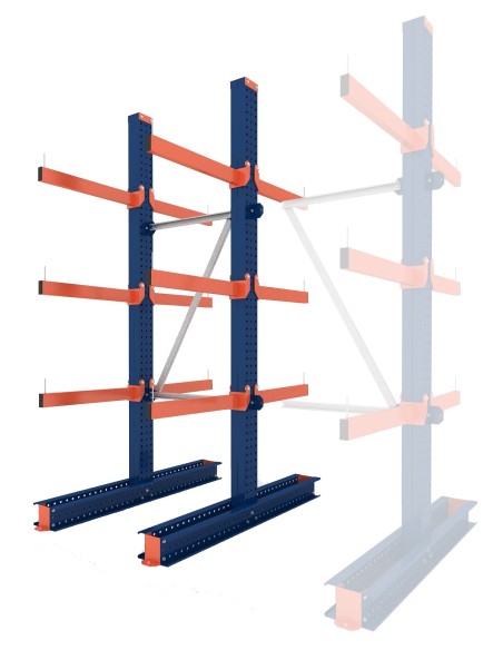KRAGARMREGAL DOPPELSEITIG GRUNDELEMENT 3m hoch - 80cm armtiefe - 1.1m breit