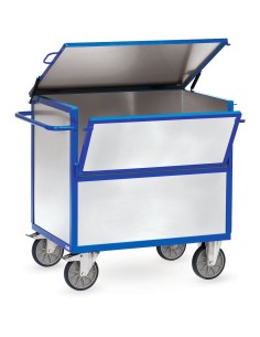 Fetra Blechkastenwagen mit Deckel, verzinkt