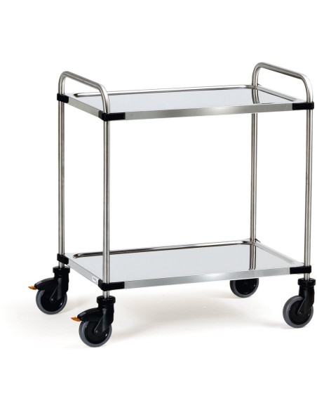 Fetra Edelstahlwagen mit 2 Böden