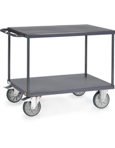 Fetra ESD-Tischwagen mit 2 Böden, Stahlbl.-Plattformen bündig