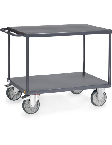 Fetra ESD-Tischwagen mit 2 Böden, Stahlbl.-Plattformen bündig