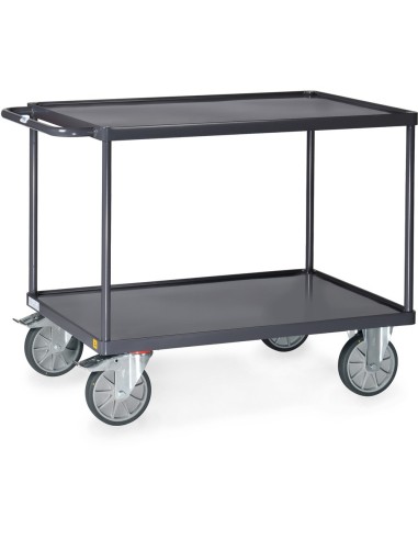 Fetra ESD-Tischwagen mit 2 Böden, Stahlblech-Wannen
