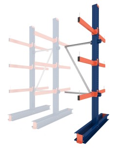 KRAGARMREGAL DOPPELSEITIG ANBAUELEMENT 3m hoch - 80cm armtiefe - 1.1m breit