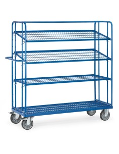 Fetra Etagenwagen mit 3 losen Drahtgitterböden