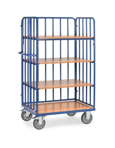 Fetra Etagenwagen mit 4 Böden und 1 Längswand, Höhe 1800 mm