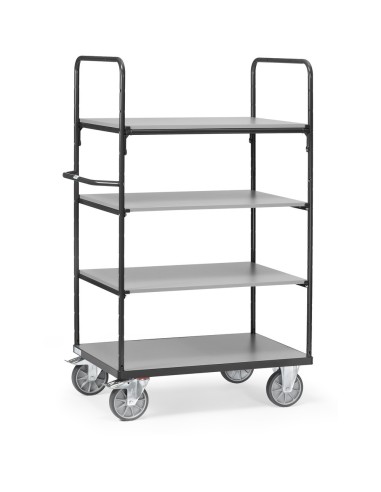 Fetra Etagenwagen mit 4 Böden, Höhe 1800 mm, Grey Edition