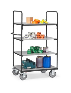 Fetra Etagenwagen mit 4 Böden, Höhe 1800 mm, Grey Edition 2