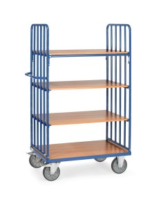 Fetra Etagenwagen mit 4 Böden, Stirnwände mit Streben