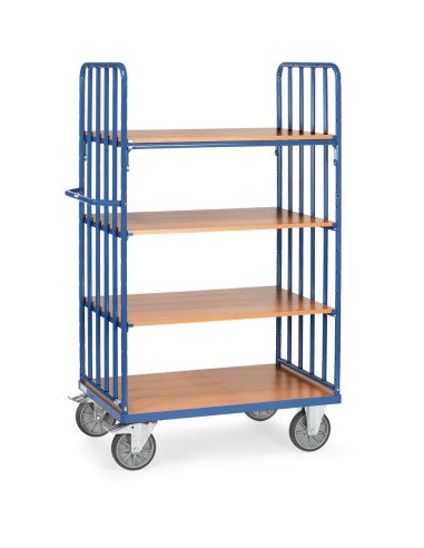 Fetra Etagenwagen mit 4 Böden, Stirnwände mit Streben