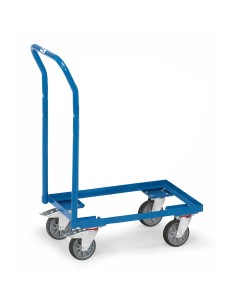 Fetra Eurokastenroller in offener Winkelstahlkonstruktion mit Schiebebügel