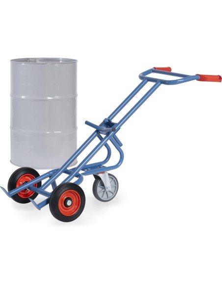 Fetra Fasskarre mit 1 Lenk-Stützrolle, Tragkraft 300 kg