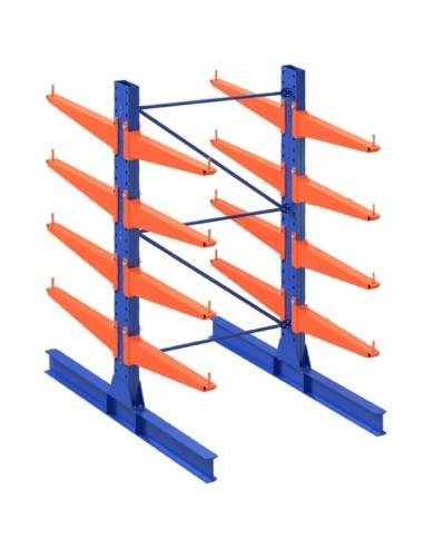 KRAGARMREGAL DOPPELSEITIG GRUNDELEMENT 4m hoch - 80cm armtiefe - 1.1m breit