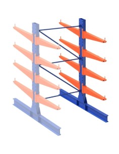 KRAGARMREGAL DOPPELSEITIG ANBAUELEMENT 4m hoch - 80cm armtiefe - 1.1m breit