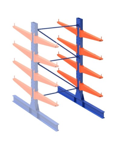 KRAGARMREGAL DOPPELSEITIG ANBAUELEMENT 4m hoch - 80cm armtiefe - 1.1m breit