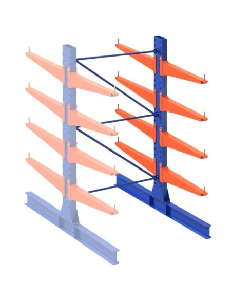 KRAGARMREGAL DOPPELSEITIG ANBAUELEMENT 4m hoch - 80cm armtiefe - 1.1m breit