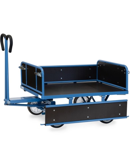 Fetra Handpritschenwagen mit Bordwänden, Vollgummibereifung