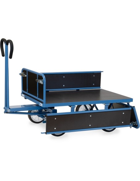 Fetra Handpritschenwagen mit Bordwänden, Vollgummibereifung