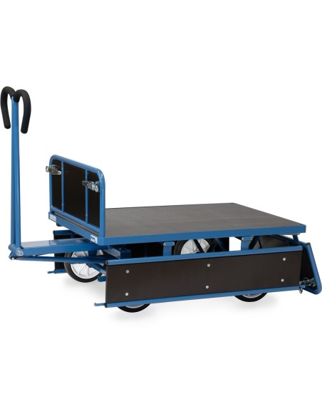 Fetra Handpritschenwagen mit Bordwänden, Vollgummibereifung