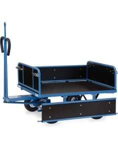 Fetra Handpritschenwagen mit Luftbereifung, 3 Bordwände abklappbar, mit Zugöse 2