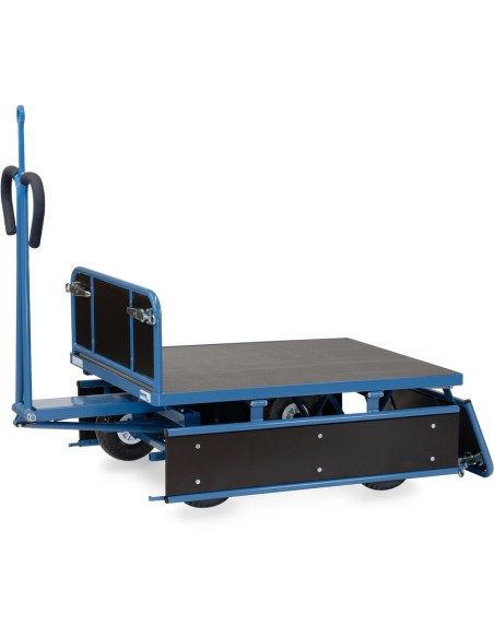 Fetra Handpritschenwagen mit Luftbereifung, 3 Bordwände abklappbar, mit Zugöse