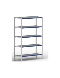 EVOLUTION GRUNDREGAL 2m hoch - 40cm tief - 100cm breit - 5 Ebene, grau