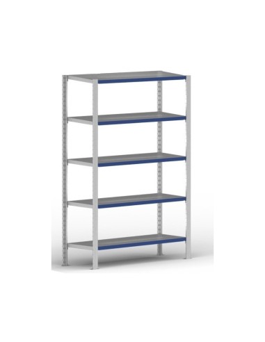 EVOLUTION GRUNDREGAL 2m hoch - 40cm tief - 100cm breit - 5 Ebene, grau