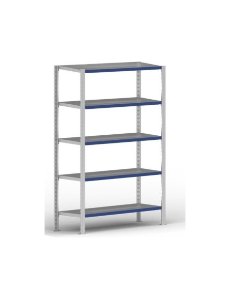 EVOLUTION GRUNDREGAL 2m hoch - 40cm tief - 100cm breit - 5 Ebene, grau