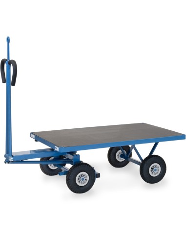 Fetra Handpritschenwagen mit Plattform, mit Luftbereifung, mit Zugöse