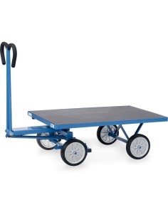 Fetra Handpritschenwagen mit Plattform, Vollgummibereifung