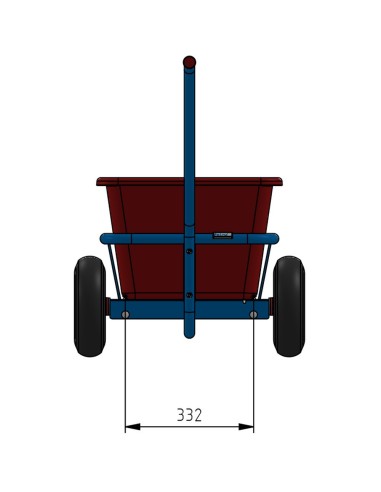 Fetra Handwagen mit herausnehmbarer Kunststoffmulde