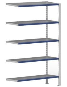 EVOLUTION ANBAUREGAL 2m hoch - 40cm tief - 100cm breit - 5 Ebene, grau