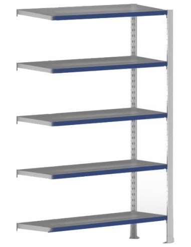 EVOLUTION ANBAUREGAL 2m hoch - 40cm tief - 100cm breit - 5 Ebene, grau