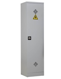 Wolfstahl Chemikalienschrank Gefahrstoffschrank Stahl lichtgrau 50 x 42 x 195 cm