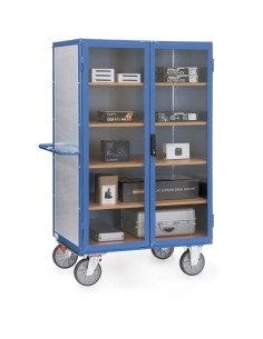 Fetra Kastenwagen 750 kg, transparente Türen, mit TOTALSTOP, Stahlblech verzinkt, Treibriegelverschluss 2