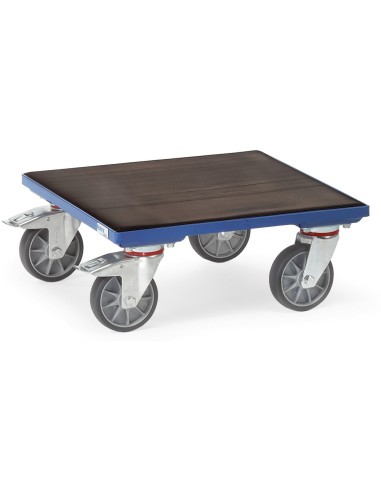 Fetra Kistenroller mit Holz-Plattform mit Riefengummi