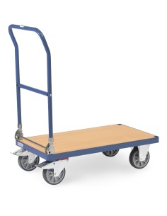 Fetra Klappwagen bis 600 kg Tragkraft, Schiebebügel klappbar, blau 2