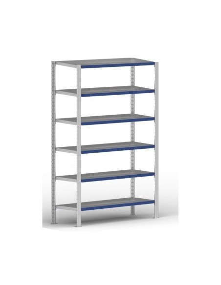 EVOLUTION GRUNDREGAL 2.5m hoch - 40cm tief - 100cm breit - 6 Ebene, grau