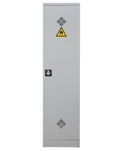 Wolfstahl Chemikalienschrank Gefahrstoffschrank Stahl lichtgrau 50 x 42 x 195 cm 2