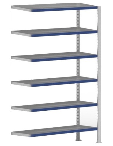 EVOLUTION ANBAUREGAL 2.5m hoch - 40cm tief - 100cm breit - 6 Ebene, grau