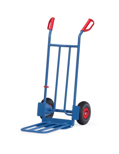 Fetra Paketkarre, Tragkraft 250 kg, Höhe 1150 mm, mit Stahlblech- und Klappschaufel