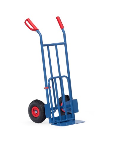 Fetra Paketkarre, Tragkraft 250 kg, Höhe 1150 mm, mit Stahlblech- und Klappschaufel